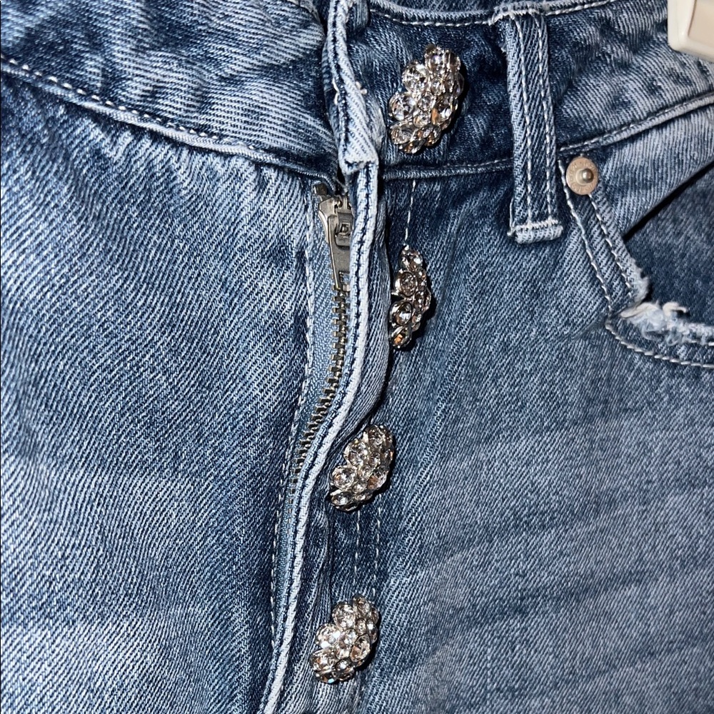 Forever 21 Blue Women Jeans With Buttons - Picture 6 of 6